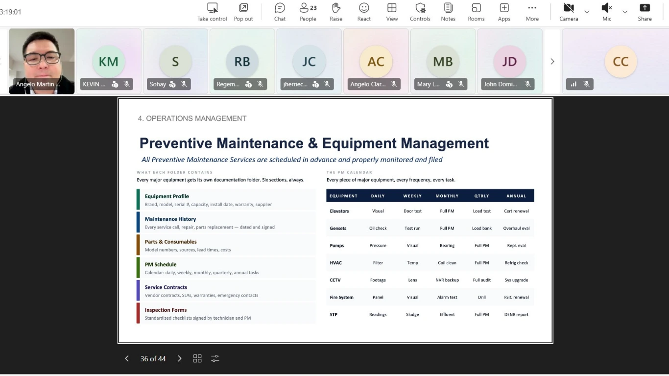 Preventive Maintenance & Equipment Management